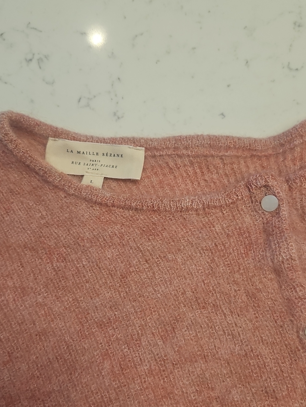 Sezane Gaspard Cardigan Large Rosewood